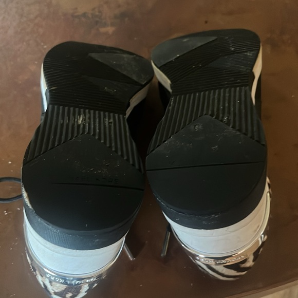 Michael Kors Black and white and animal design  in back wedge sneakers - Picture 5 of 5